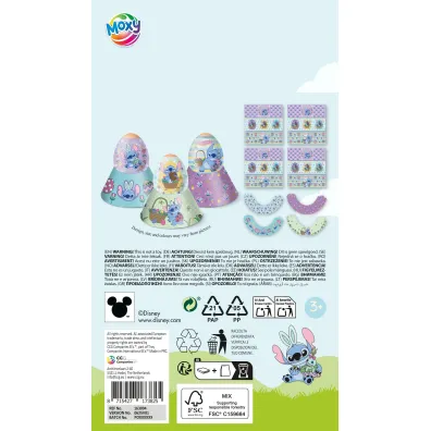 Grafix Ozdoba owijka foliowa na jajka Stitch 12szt  4podstawki Wielkanoc ANTELLA 173825