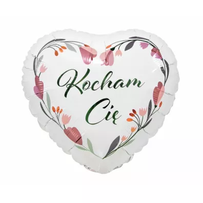 Godan Balon foliowy Kocham Ci Serce biay
