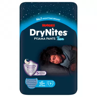 Huggies Pieluchomajtki na noc DRYNITES Boy 13+ (48-60 kg) 9 szt.