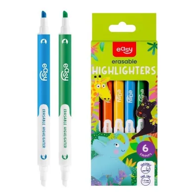Easy Stationery Zakre�lacze zmazywalne 6 kolor�w EASY