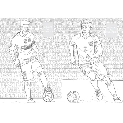 Gwiazdy futbolu. Kolorowanka