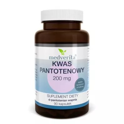 Medverita Kwas Pantotenowy 200 mg  - Suplement diety 90 kaps.