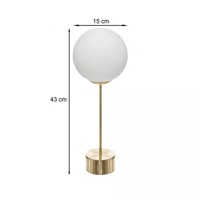 Atmosphera Lampka nocna Dris Gold szklany klosz