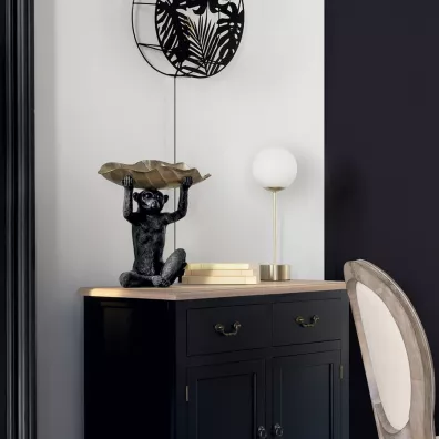 Atmosphera Lampka nocna Dris Gold szklany klosz