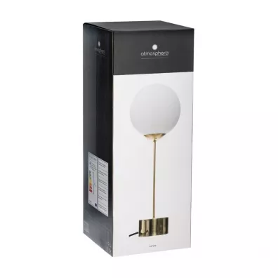 Atmosphera Lampka nocna Dris Gold szklany klosz