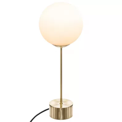 Atmosphera Lampka nocna Dris Gold szklany klosz