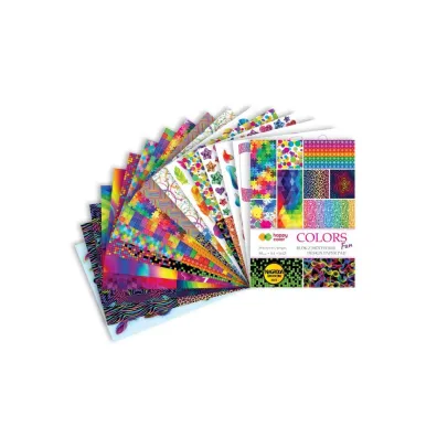 Blok z motywami COLORS FUN, 80g/m2, A4, 16 ark, 29 motyw, Happy Color