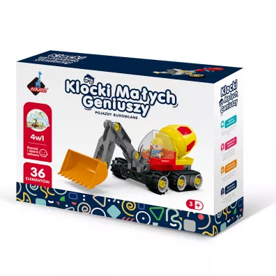 Klocki konstrukcyjne maych geniuszy 4w1 36el