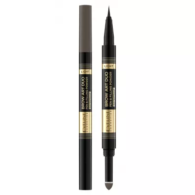Eveline Cosmetics Brow Art Duo Pen & Filing Powder precyzyjny pisak i cie� do brwi 2w1 Light