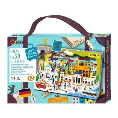 Puzzle drewniane 3D - Stw�rz pejza� miejski Berlin Avenir