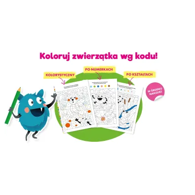 Bazgraki i... urocze zwierz�tka. Kolorowanie wed�ug kodu. Kapitan Nauka