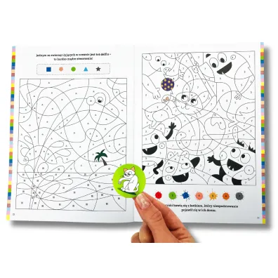 Bazgraki i... urocze zwierz�tka. Kolorowanie wed�ug kodu. Kapitan Nauka