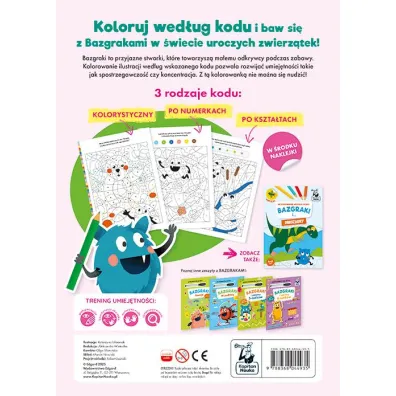 Bazgraki i... urocze zwierz�tka. Kolorowanie wed�ug kodu. Kapitan Nauka