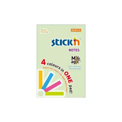 Stickn Notes samoprzylepny pastel mix 51x76mm 100 kartek