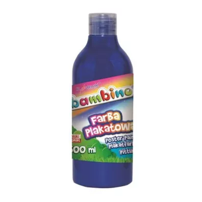 St. Majewski Farba plakatowa w butelce Bambino niebieska 500ml