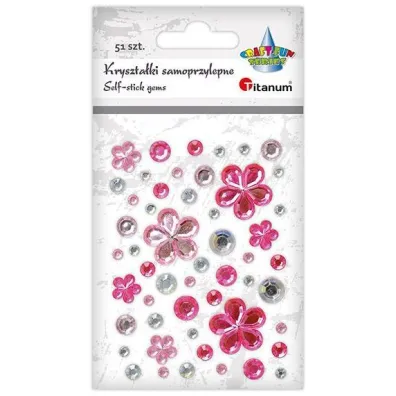 Titanum Kryszta�ki samoprzylepne kwiaty mix