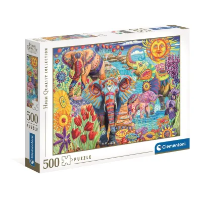 Puzzle 500 el. HQ Elephants' Carnival Clementoni