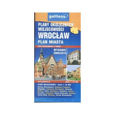 Wrocław. Plan miasta plany okolicznych miejscowości 1:22 000