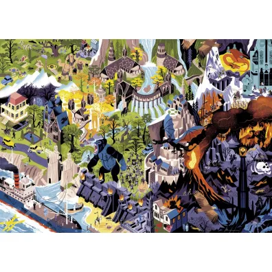 Puzzle 1000 el. Filmy Petera Jacksona Heye