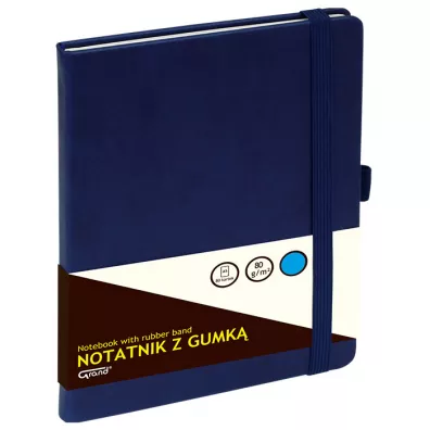 Grand Notatnik A5 z gumk kratka 80 kartek