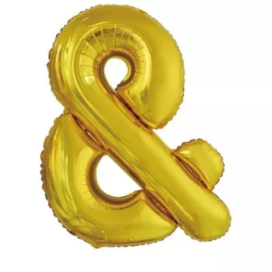 Amscan Balon foliowy znak & z�oty 71x86cm