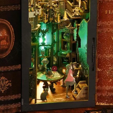 Puzzle Miniaturowy domek Book Nook Karty tarota Habarri