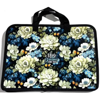 Fresh Teczka-torba A4+ zapinana na zamek z r�czk� Kwiaty