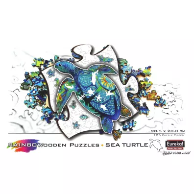 Puzzle 125 drewniane kolorowe ��w Morski Eureka 3D