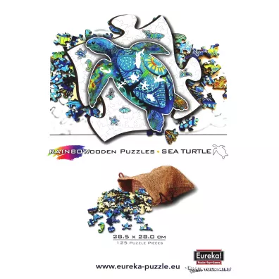 Puzzle 125 drewniane kolorowe ��w Morski Eureka 3D