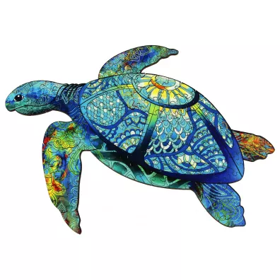 Puzzle 125 drewniane kolorowe ��w Morski Eureka 3D