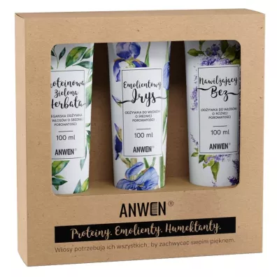 Anwen Zestaw wega�ski 3 od�ywek do w�os�w �rednioporowatych 3 x 100 ml