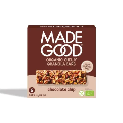 Madegood Batony granola crunchy z czekolad� bezglutenowe 6 x 24 g Bio