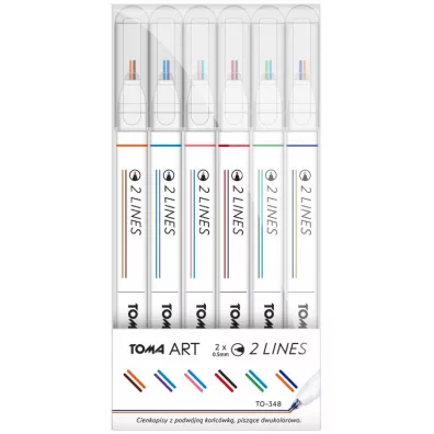 Toma Cienkopisy 2 Lines 6 szt.