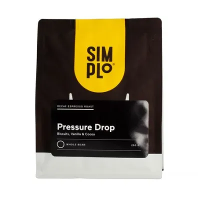 Simplo Kawa ziarnista bezkofeinowa Brazylia Pressure Drop Espresso 250 g