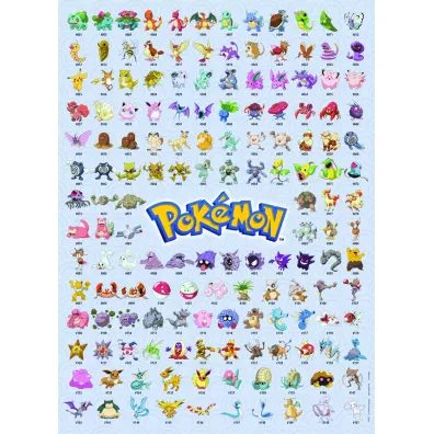 Puzzle 500 el. 2D 2D: Pokemon Postacie Ravensburger