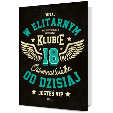 Pan Dragon Karnet B6 18 Urodziny - witaj w elitarnym klubie..K.B6-2003