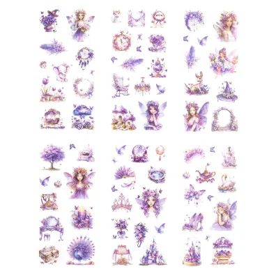 dpCraft Naklejki Pet Wr�ki Amethyst  6 arkuszy