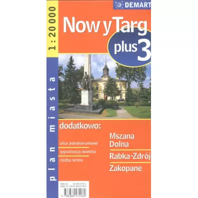 Plan miasta +3 Nowy targ, Mszana Dolna, Rabka- Zdr�j, Zakopane 1:20 000