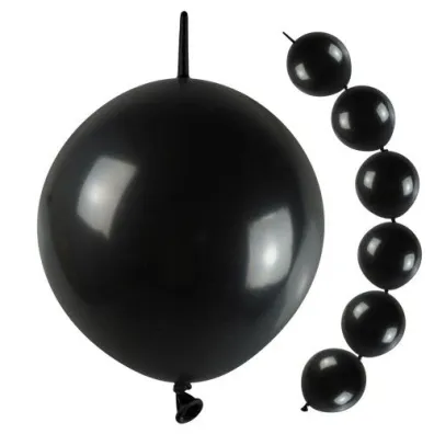 Balony czarne z ��cznikiem 10 szt