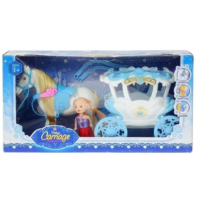 Karoca z koniem i lalk� 7cm Adar