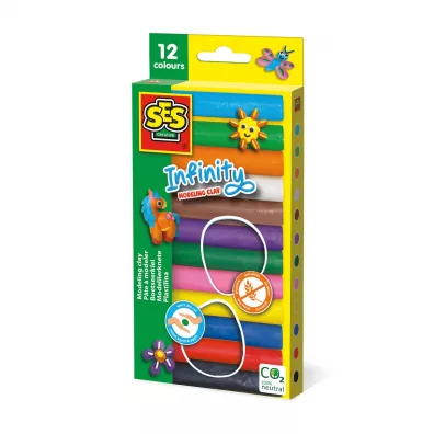 Ses Creative Plastelina 180g 12 szt.