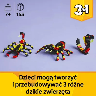 LEGO Creator 3 w 1 Dzikie zwierz�ta: niezwyk�y paj�k 31159