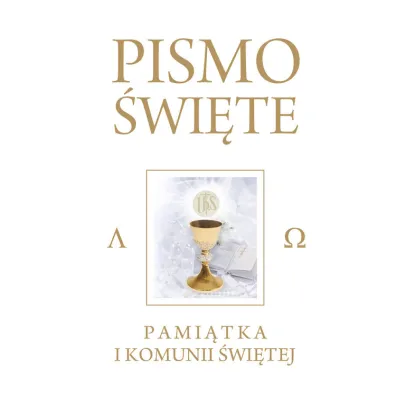 Pismo �wi�te Starego i Nowego Testamentu Kremowe Pami�tka I Komunia �wi�tej - Kazimierz Romaniuk