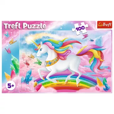 Puzzle 100 el. W krysztaowym wiecie jednorocw Trefl
