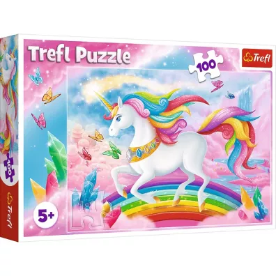 Puzzle 100 el. W krysztaowym wiecie jednorocw Trefl