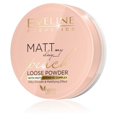 Eveline Cosmetics Matt My Day Peach Loose Powder wygładzająco-matujący sypki puder do twarzy 6 g