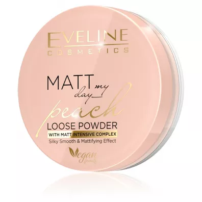 Eveline Cosmetics Matt My Day Peach Loose Powder wygadzajco-matujcy sypki puder do twarzy 6 g