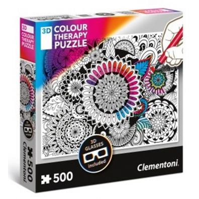 Puzzle 500 el. 3D color therapy Mandala 35053 Clementoni