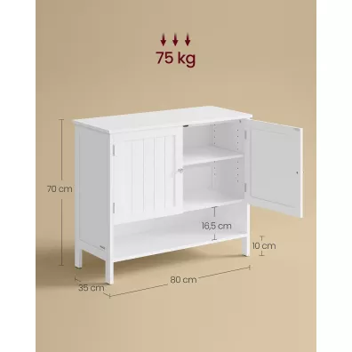 Songmics Szafka na buty 3-poziomowa z drzwiczkami