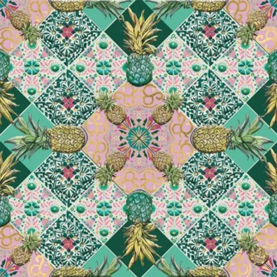 Museums & Galleries Karnet kwadrat z kopert� Pineapple Tile